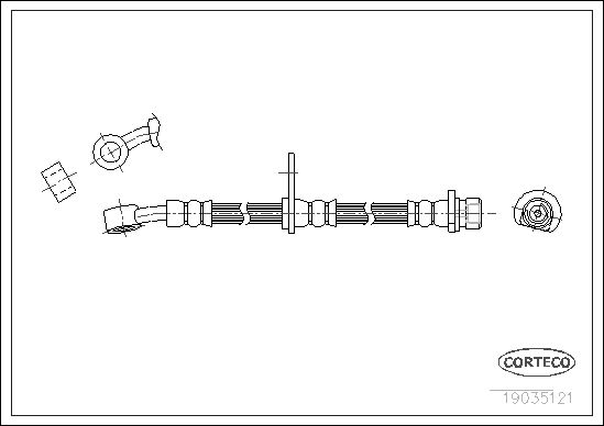 CORTECO Тормозной шланг 19035121