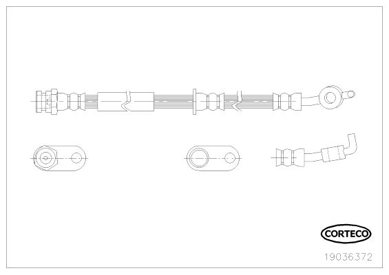 CORTECO Bremžu šļūtene 19036372