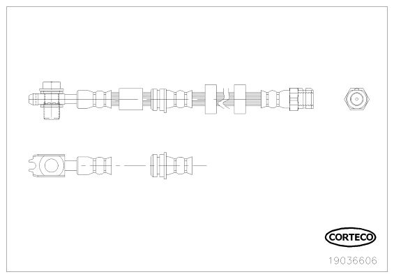 CORTECO Тормозной шланг 19036606