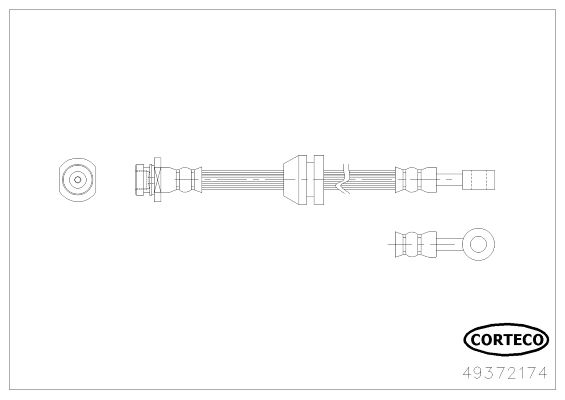 CORTECO Bremžu šļūtene 49372174