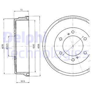 DELPHI Тормозной барабан BF241