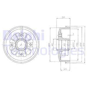 DELPHI Тормозной барабан BF270