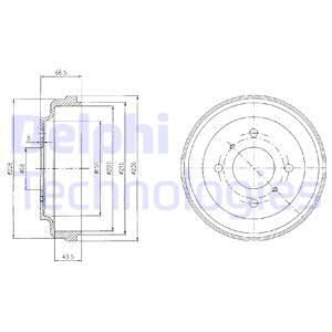 DELPHI Тормозной барабан BF481