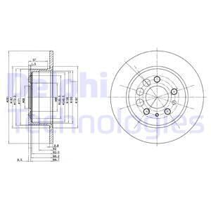 DELPHI Тормозной диск BG2103C