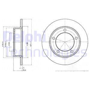 DELPHI Тормозной диск BG2208