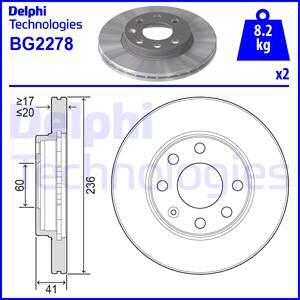 DELPHI Bremžu diski BG2278