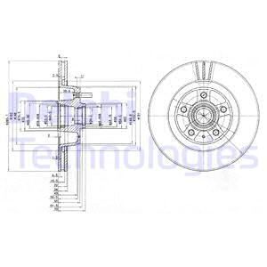 DELPHI Тормозной диск BG2342