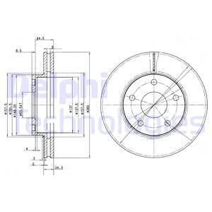 DELPHI Тормозной диск BG2346