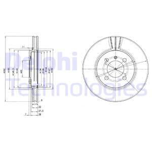 DELPHI Тормозной диск BG2347