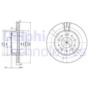 DELPHI Тормозной диск BG2425C