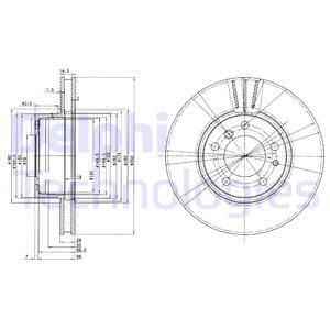 DELPHI Тормозной диск BG2434