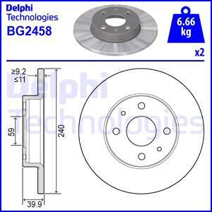 DELPHI Bremžu diski BG2458