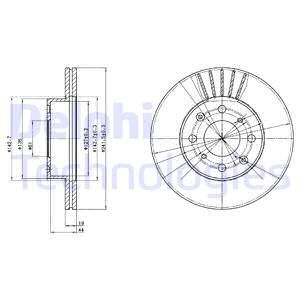 DELPHI Тормозной диск BG2488