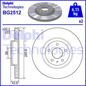 DELPHI Bremžu diski BG2512