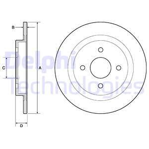 DELPHI Тормозной диск BG2537