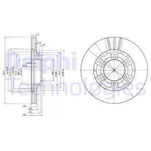 DELPHI Тормозной диск BG2561