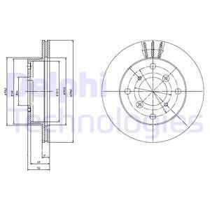 DELPHI Тормозной диск BG2645