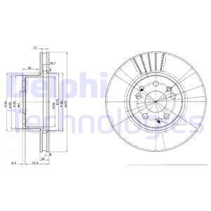 DELPHI Тормозной диск BG2737