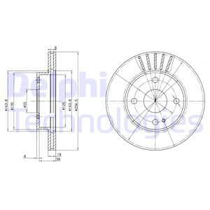 DELPHI Тормозной диск BG2802