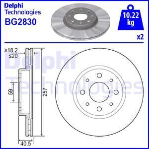 DELPHI Bremžu diski BG2830