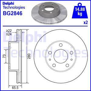 DELPHI Тормозной диск BG2846