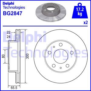 DELPHI Bremžu diski BG2847