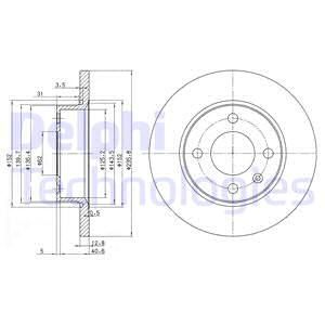 DELPHI Тормозной диск BG2910C