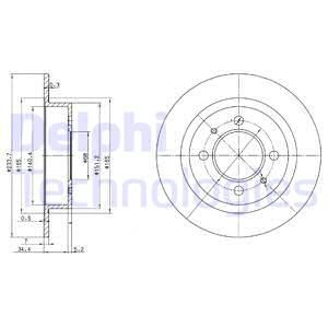 DELPHI Тормозной диск BG3126