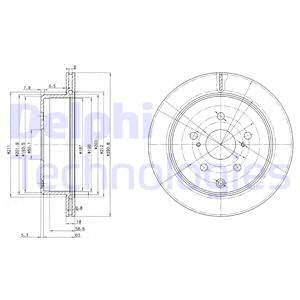 DELPHI Тормозной диск BG3166