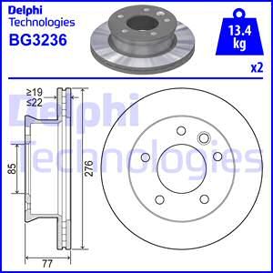 DELPHI Bremžu diski BG3236