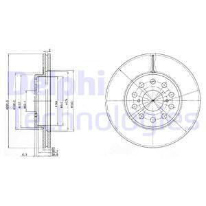 DELPHI Bremžu diski BG3269