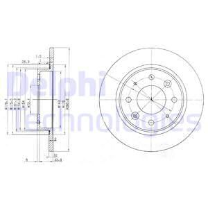 DELPHI Тормозной диск BG3336