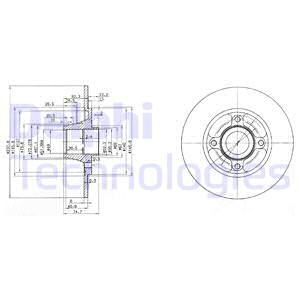 DELPHI Тормозной диск BG3360