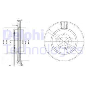 DELPHI Тормозной диск BG3397