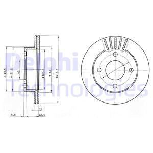 DELPHI Тормозной диск BG3548