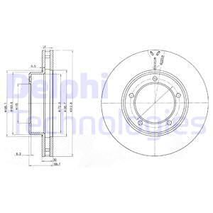 DELPHI Тормозной диск BG3558