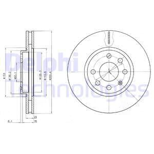 DELPHI Тормозной диск BG3569C