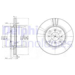 DELPHI Тормозной диск BG3589