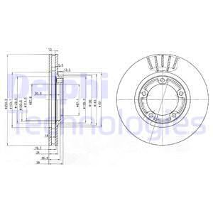 DELPHI Тормозной диск BG3590