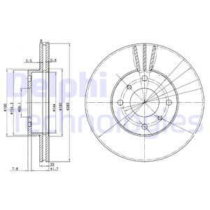 DELPHI Bremžu diski BG3596