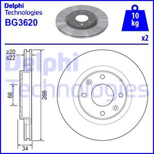 DELPHI Тормозной диск BG3620