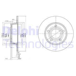 DELPHI Тормозной диск BG3672