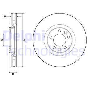 DELPHI Тормозной диск BG3683