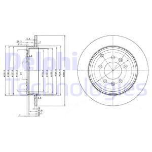 DELPHI Тормозной диск BG3684