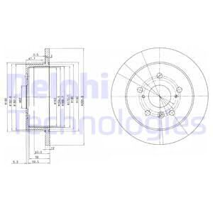 DELPHI Bremžu diski BG3736