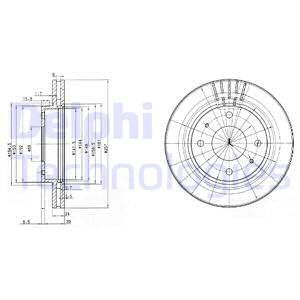 DELPHI Тормозной диск BG3750