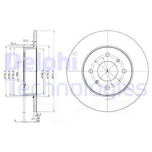 DELPHI Тормозной диск BG3764