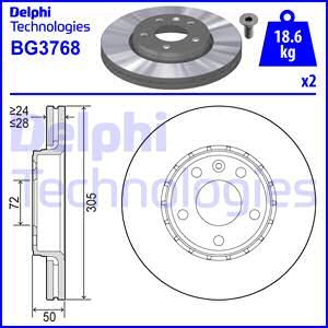 DELPHI Bremžu diski BG3768