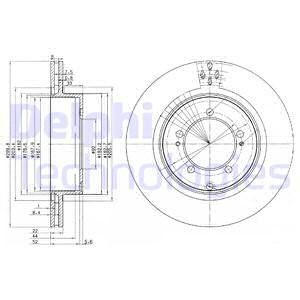 DELPHI Тормозной диск BG3811