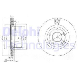 DELPHI Тормозной диск BG3829